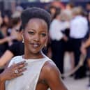 Lupita Nyong’o on the red carpet at the Odyssey world premiere