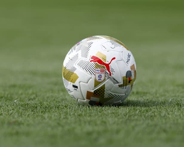 A close-up of a Puma football