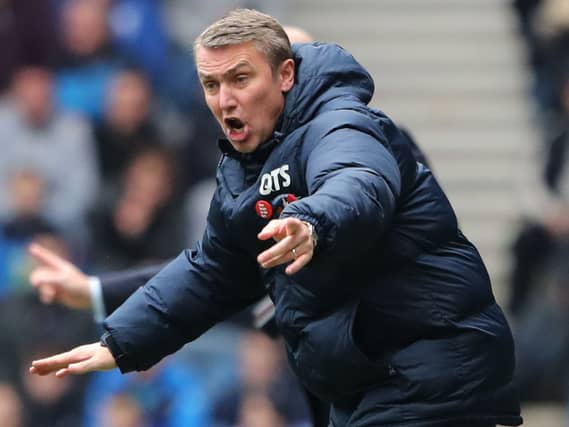 Lee Clark on the touchline