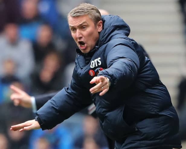 Lee Clark on the touchline