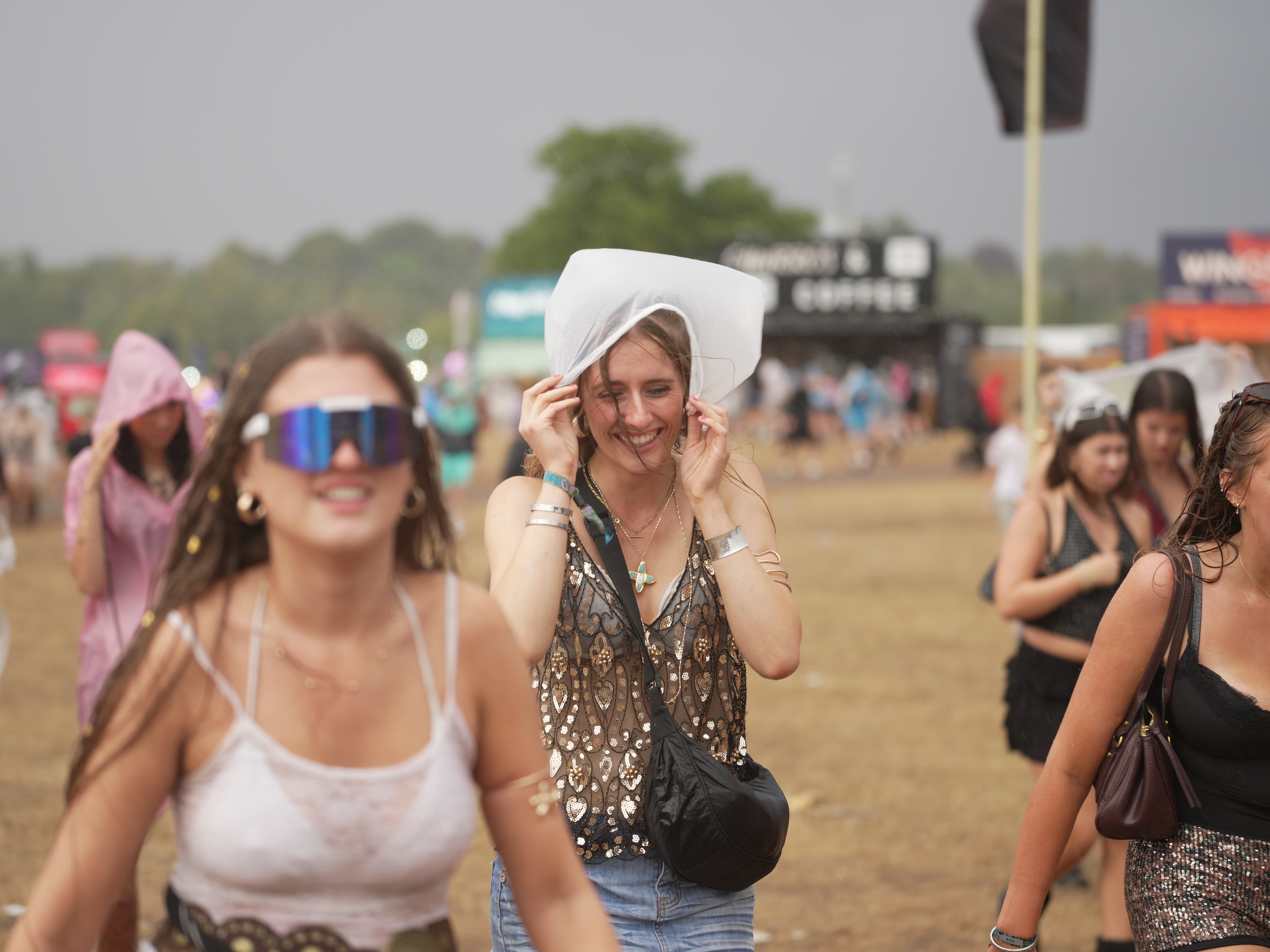 Yellow thunderstorm warning issued as festivalgoers face more wet weather