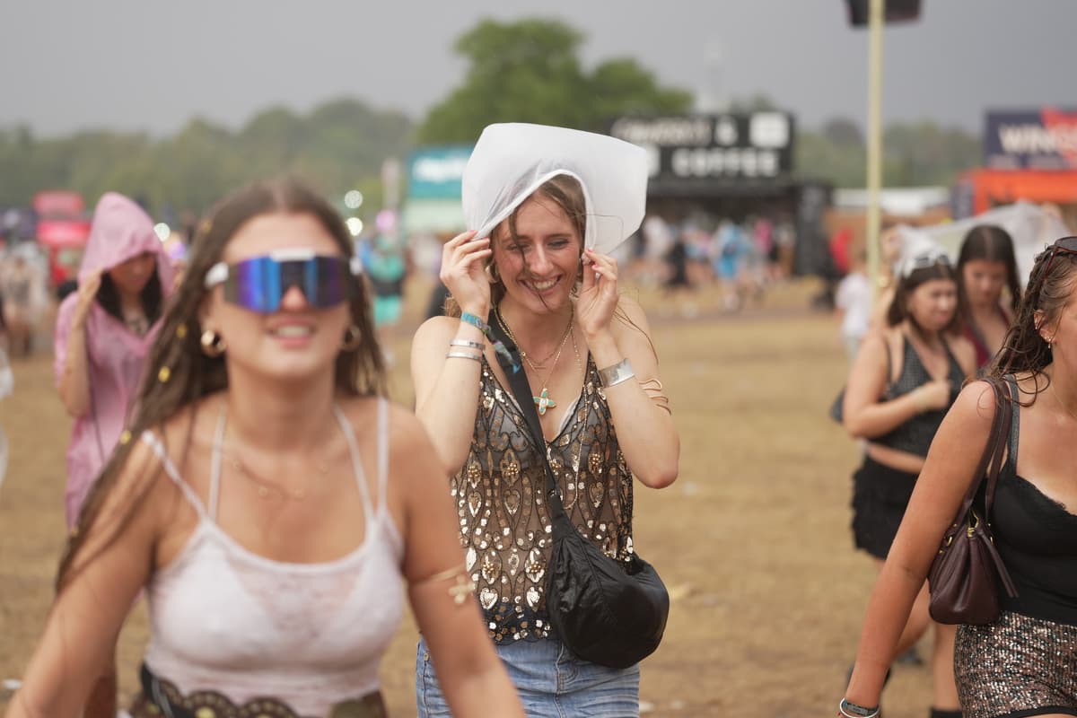 Yellow thunderstorm warning issued as festivalgoers face more wet weather