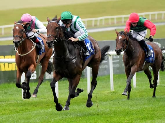 Miss Scott on their way to winning the Snow Fairy Fillies Stakes