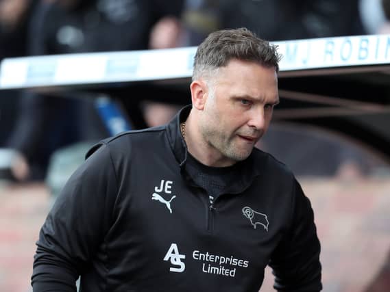 Derby manager John Eustace