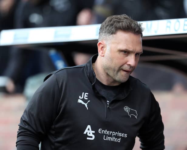Derby manager John Eustace