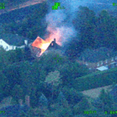 Stourbridge wildfire image from police helicopter.  