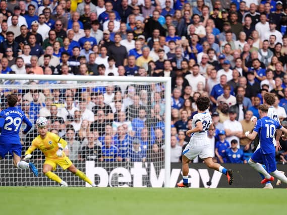 Chelsea’s Cole Palmer (second right) scores