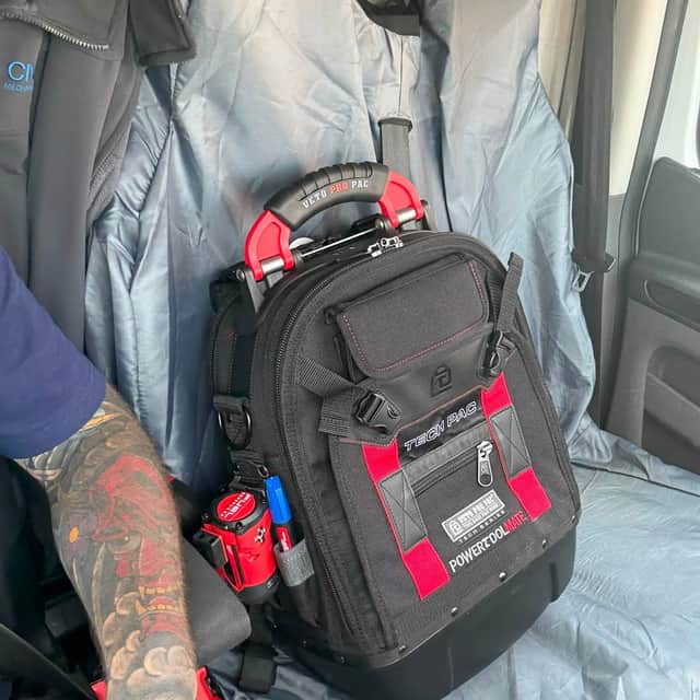 Tools were snatched from the van