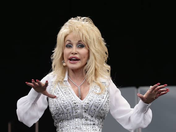 Dolly Parton on stage at Glastonbury