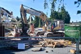 Co-Op, Kidderminster, Franche Road, demolition has started.