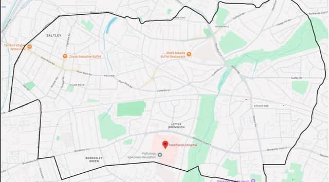 The Section 60 powers are in place until 3am on Wednesday in parts of Alum Rock and Bordesley Green. Image: West Midlands Police