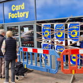 The Card Factory shop at the Victoria Shopping Park was hit by a car on Tuesday