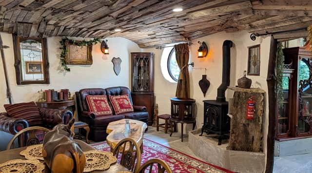 They spent more than seven years building the Hobbit homes using local blacksmiths. Photo: Coed Y Ddraig/SWNS