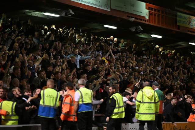 An excellent Walsall following at Crewe
