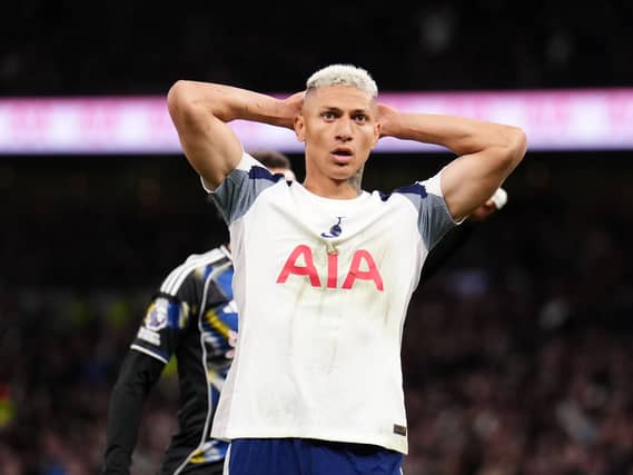 Richarlison reacts to a missed chance