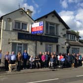 Residents Outside The Labour In Vain In Yarnfield In 2023.