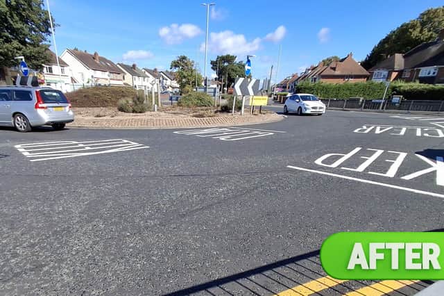 The roundabout has a new look and fresh tarmac. Photo: Wolverhampton Council