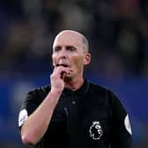 Referee Mike Dean pictured officiating a Chelsea v Brighton match