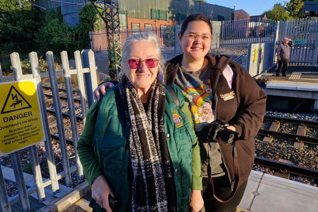 Susan and Deniz Ozbicak were there to see the train for themselves