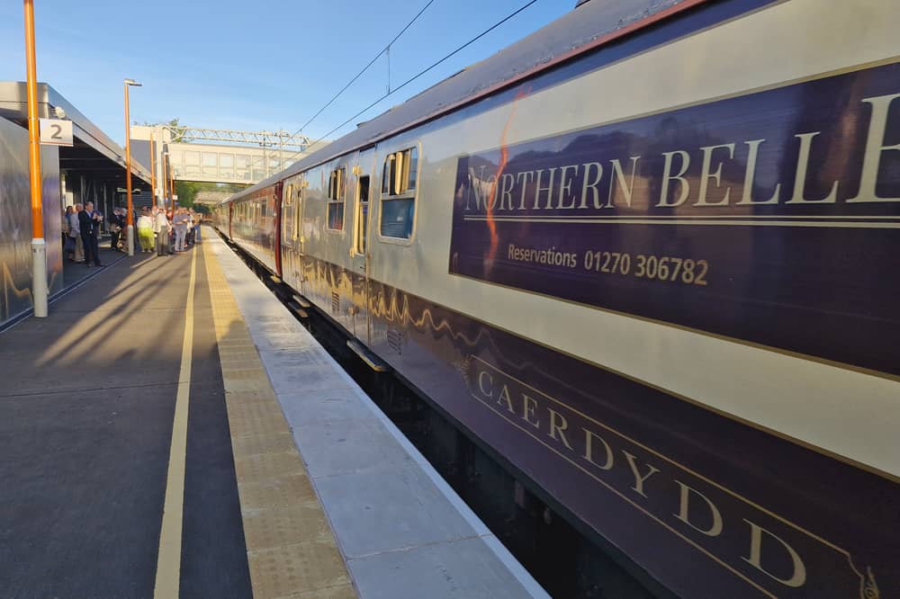 The Northern Belle arrives in Willenhall to pick up passengers ahead of its ride to Carlisle