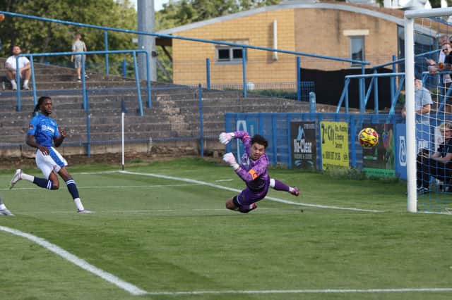 Vanylson Silva celebrates after equalising for Halesowen