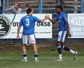 Vanylson Silva celebrates after equalising for Halesowen