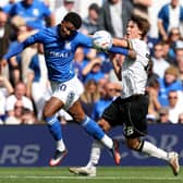 Demarai Gray is challenged by Fer Lopez