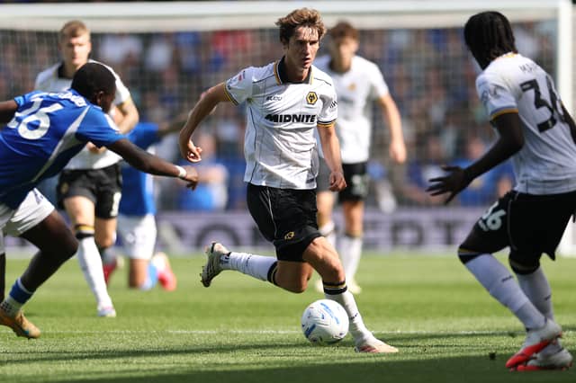 Fer Lopez on the ball for Wolves at Birmingham City