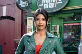 Sakira Vel on the set of EastEnders as Ash Panesar