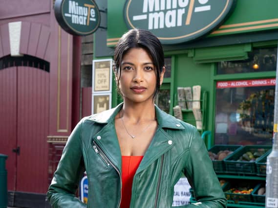Sakira Vel on the set of EastEnders as Ash Panesar