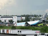 Crashed Amazon plane at airport in Miami