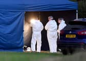 Grave exhumation work taking place at Fenns Meadow Green Burial Ground, Whitchurch due to a police investigation