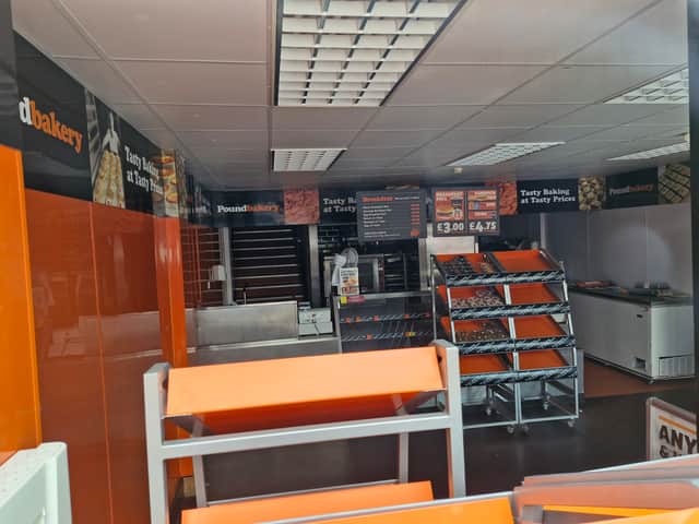 View through the window of Poundbakery, Wolverhampton