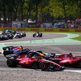Lewis Hamilton (left) and Charles Leclerc