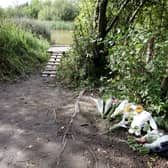 Tributes left in woodland at the Wyrley and Essington nature reserve