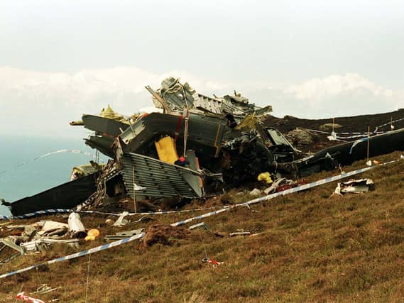 Wreckage of crashed Chinook
