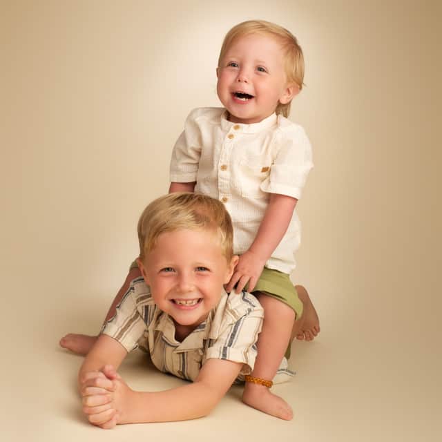 Hudson with his big brother