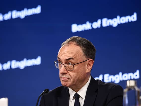 Andrew Bailey at a press conference