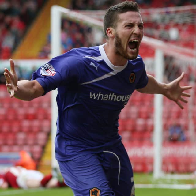 Celebrating a dramatic late winner at Bristol City