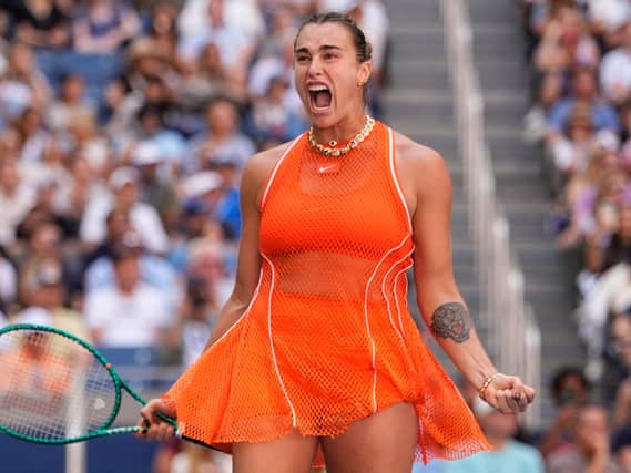 Aryna Sabalenka roars in celebration
