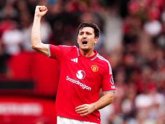 Harry Maguire in action for Manchester United against Ipswich