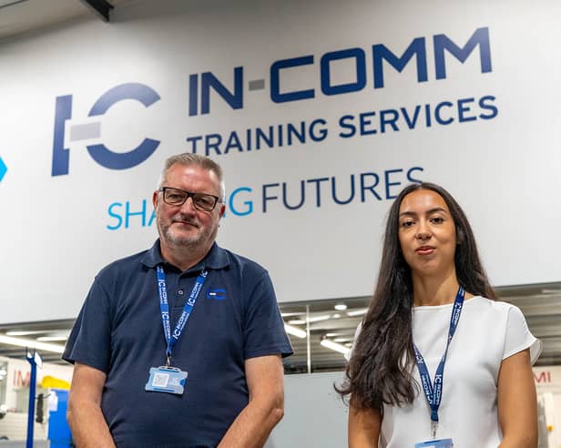 L-R: Jon Spruce and Cerys Ives, two of In-Comm Training’s new assessors