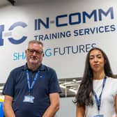 L-R: Jon Spruce and Cerys Ives, two of In-Comm Training’s new assessors