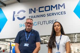 L-R: Jon Spruce and Cerys Ives, two of In-Comm Training’s new assessors