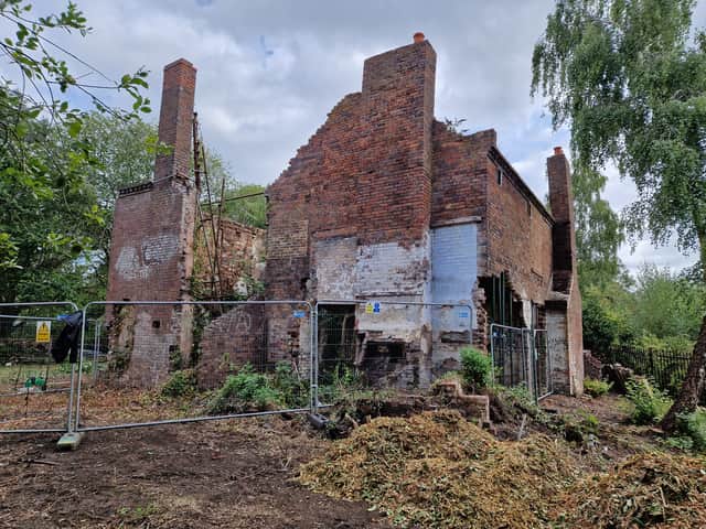 What remains of the Grade II-listed Riverside House can now be seen in the site located next to Stourbridge Canal