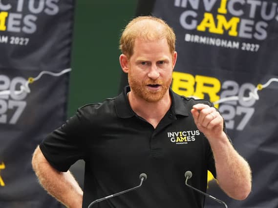 The Duke of Sussex at a one year to go event for the Birmingham Invictus Games