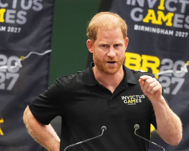 The Duke of Sussex at a one year to go event for the Birmingham Invictus Games