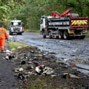 The scene of a lorry fire on the A460, Shareshill which was carrying toilet rolls.
Tim Thursfield/Iconic Media Group