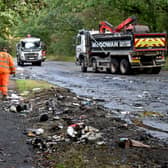The scene of a lorry fire on the A460, Shareshill which was carrying toilet rolls.
Tim Thursfield/Iconic Media Group