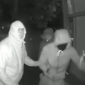 Staffordshire Police want to speak to these men after an attempted burglary in Shareshill